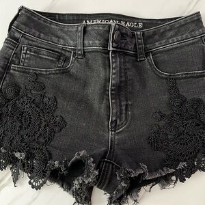 American Eagle Hi-Rise Shortie Denim Shorts